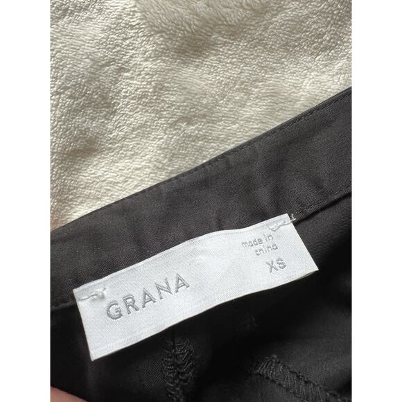 Grana Pants Womens Size XS TENCEL SPLIT FRONT CULOTTE Wide Leg Black Pockets - Picture 7 of 11